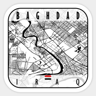 Baghdad Map Iraq Sticker